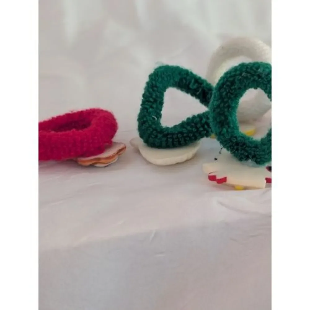 Vintage Nostalgia Festive Christmas Hair Style Ponytail Ties Beauty Gift Girl